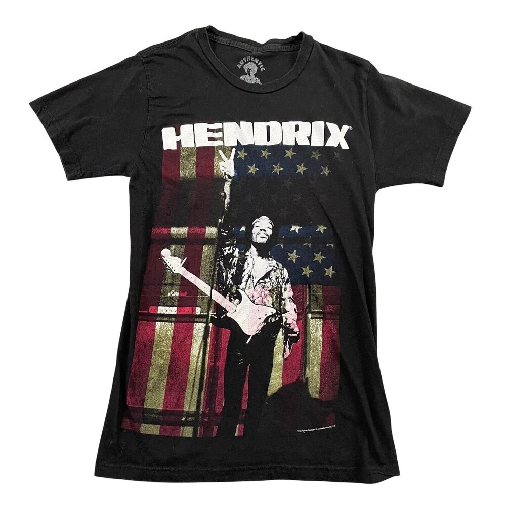 Jimi Hendrix T-Shirt Mens‎ Small Black 100% Cotton Authentic Hendrix
